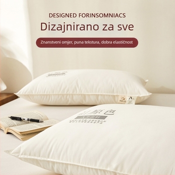 Pravokutno jezgro jastuka od poliester vlakana za odrasle, podrška vratnoj kralježnici, pomoć za san, tkanina 100% poliester, punilo poliester