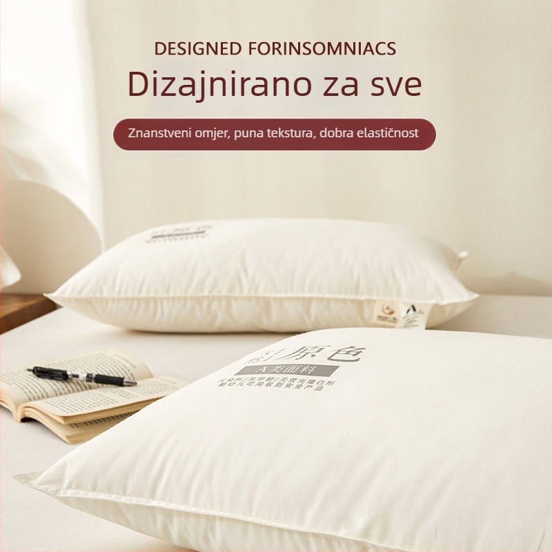 Pravokutno jezgro jastuka od poliester vlakana za odrasle, podrška vratnoj kralježnici, pomoć za san, tkanina 100% poliester, punilo poliester
