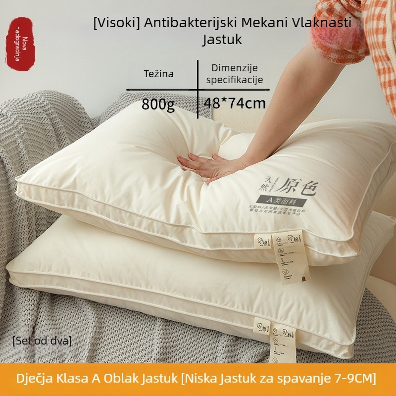 Pravokutno jezgro jastuka od poliester vlakana za odrasle, podrška vratnoj kralježnici, pomoć za san, tkanina 100% poliester, punilo poliester