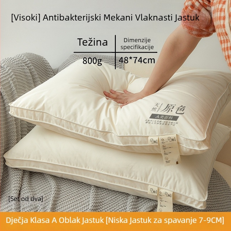 Pravokutno jezgro jastuka od poliester vlakana za odrasle, podrška vratnoj kralježnici, pomoć za san, tkanina 100% poliester, punilo poliester