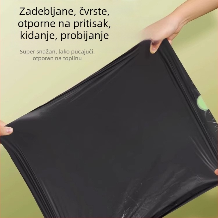 Vreća za smeće, debeli polietilen, bez poderanja, automatsko zatvaranje šnrom, za kućnu i studentsku upotrebu, višekratna upotreba