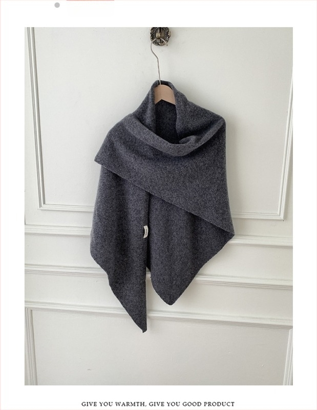 Vuneni šal i pleteni kardigan, 100% vuna, monohromatski uzorak, održava toplinu, jesen 2025