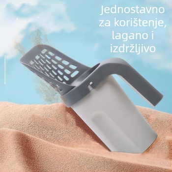 Lopatica za mačju stelju s integriranim setom vrećica za otpad – PP materijal, univerzalno za mačke i pse, marka Peyton/PEID