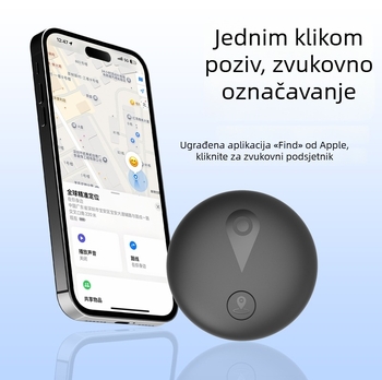 F18 GPS lokator za iOS – višenamjenski tragac za kućne ljubimce, starije osobe, djecu i dragocjenosti; globalno pozicioniranje, navigacija kartom, obavijest o gubitku, baterija 240 mAh
