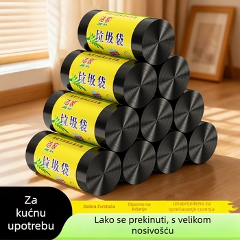 Kese za kućanski otpad, debele, s plosnatim otvorom, jednokratne, PE, 100 rolama