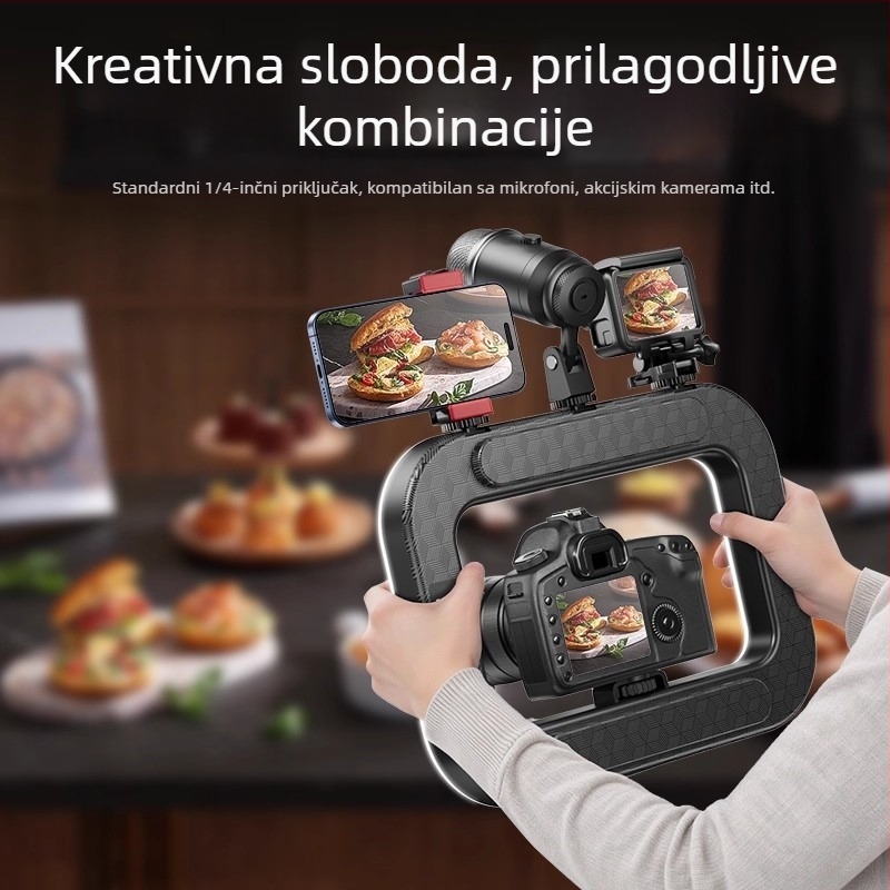 Ručna mini kružna svjetiljka za pametne telefone, prenosna fotografijska svjetiljka s višerazinskim podešavanjem, 10–50W, 220V