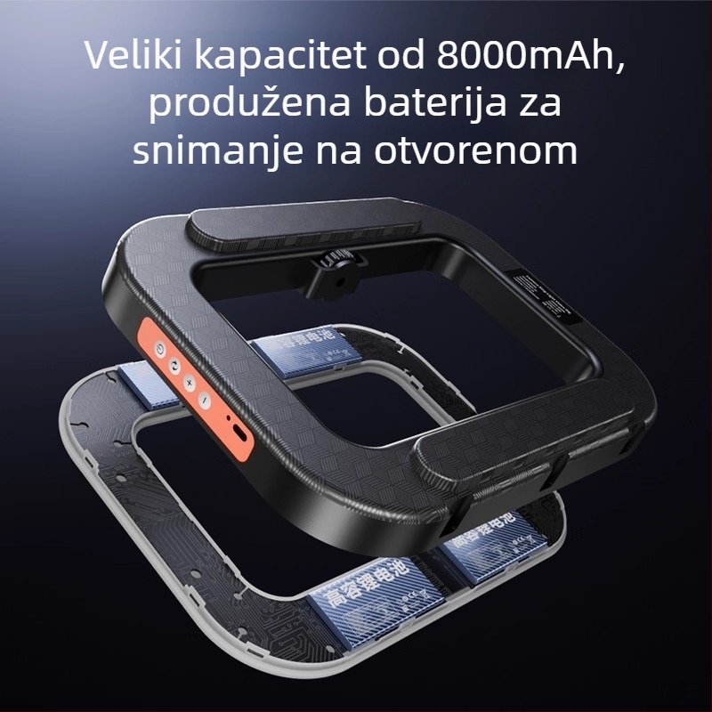 Ručna mini kružna svjetiljka za pametne telefone, prenosna fotografijska svjetiljka s višerazinskim podešavanjem, 10–50W, 220V