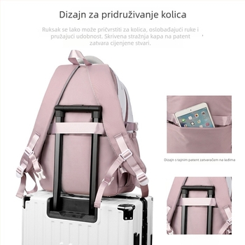 Jianglida velika kapaciteta školska torba za učenike srednje škole, unisex, prozračna i vodootporna, naramenice s zračnim jastučićem