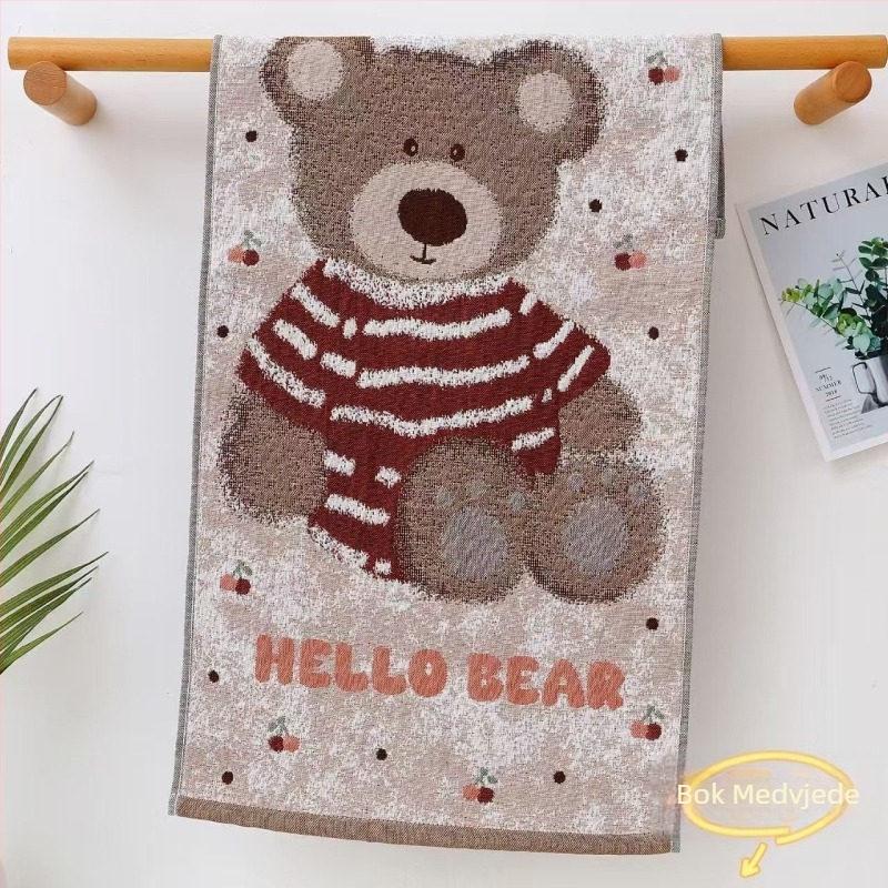 Četveroslojni pamučni dječji ručnik, serija crtani filmovi, 50 g, viševlakna pređa, Jacquard tkanina, moguć ispis logotipa