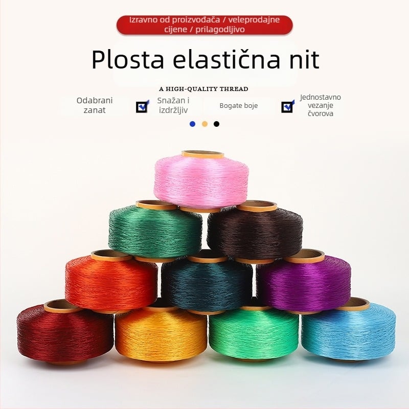 Elastična Spandex nit za ručno pletene narukvice, 0,8 mm, ručno pleteno, prirodni stil
