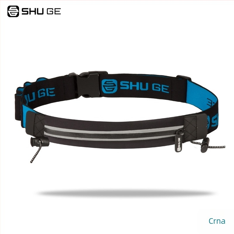 Sportska waist bag za maraton s držačem broja — Lycra, vodootporna, ultralagana, protiv krađe, reflektirajuća noćna sigurnost