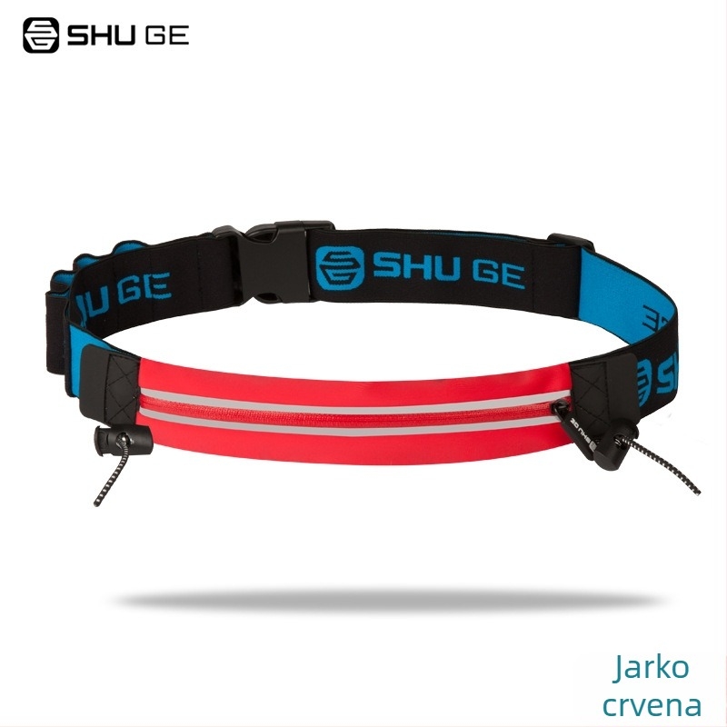 Sportska waist bag za maraton s držačem broja — Lycra, vodootporna, ultralagana, protiv krađe, reflektirajuća noćna sigurnost