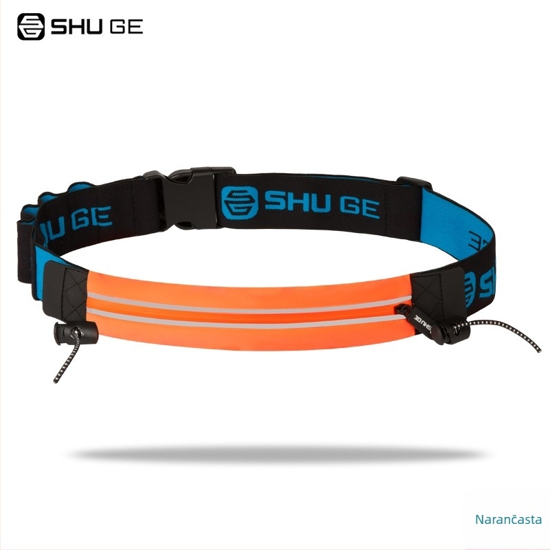 Sportska waist bag za maraton s držačem broja — Lycra, vodootporna, ultralagana, protiv krađe, reflektirajuća noćna sigurnost