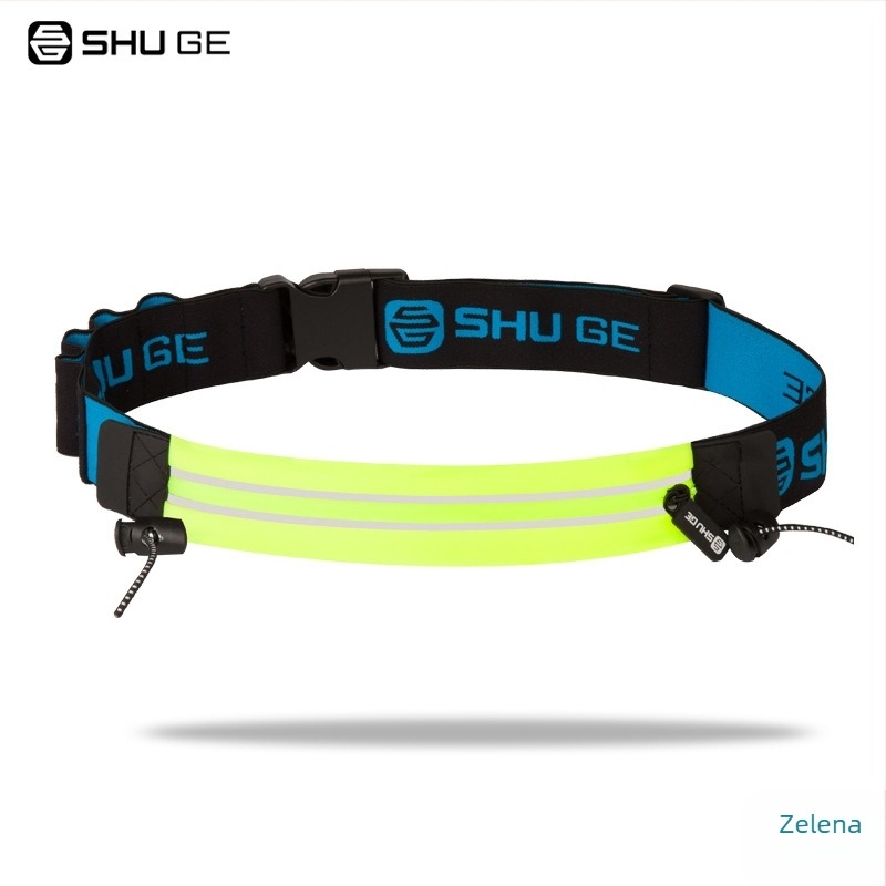 Sportska waist bag za maraton s držačem broja — Lycra, vodootporna, ultralagana, protiv krađe, reflektirajuća noćna sigurnost