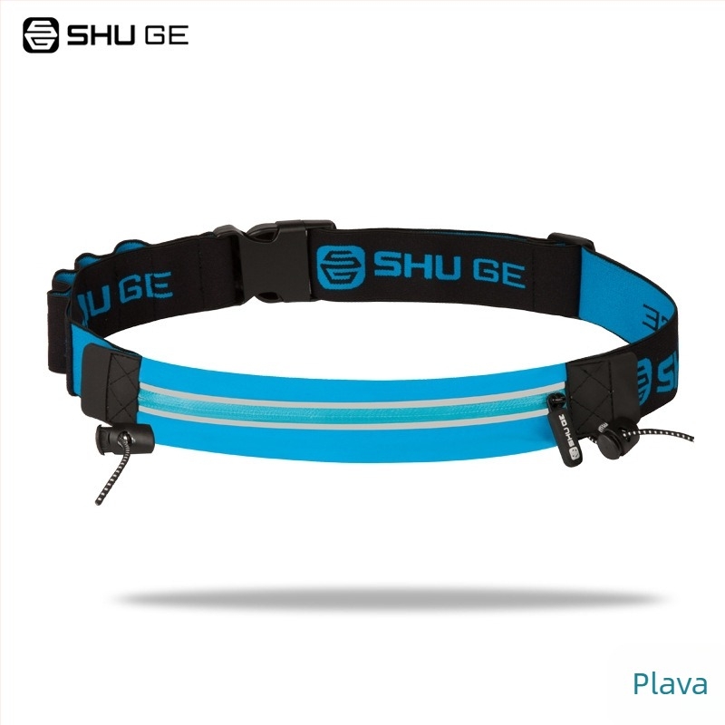 Sportska waist bag za maraton s držačem broja — Lycra, vodootporna, ultralagana, protiv krađe, reflektirajuća noćna sigurnost