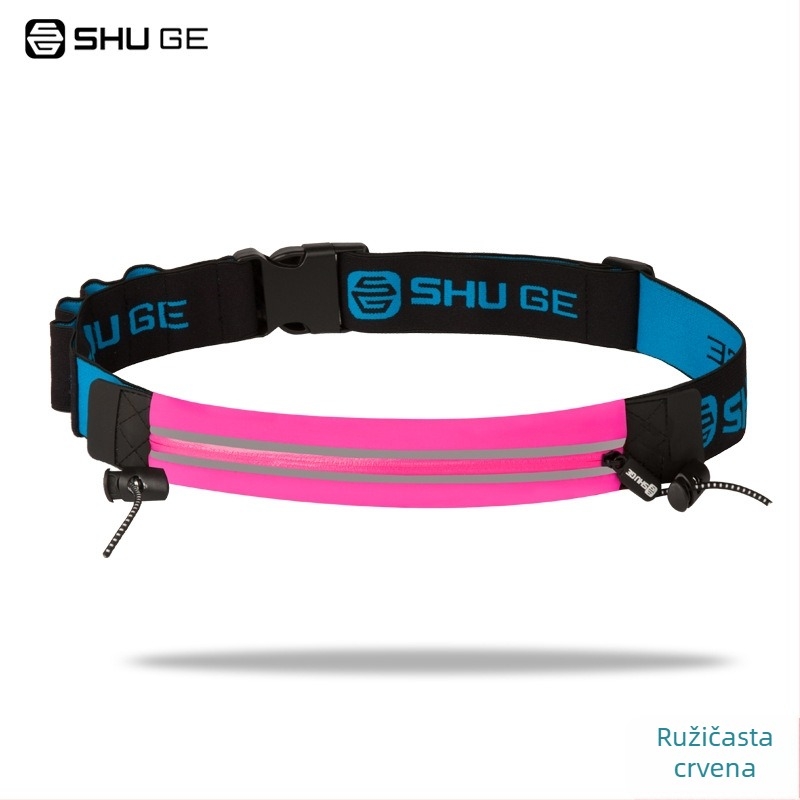 Sportska waist bag za maraton s držačem broja — Lycra, vodootporna, ultralagana, protiv krađe, reflektirajuća noćna sigurnost