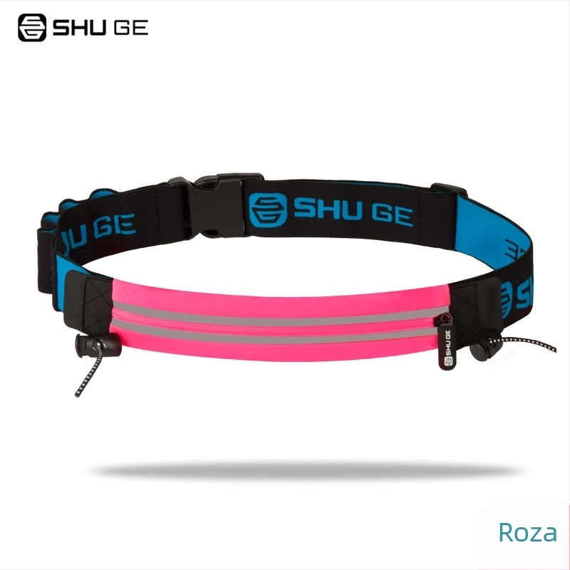Sportska waist bag za maraton s držačem broja — Lycra, vodootporna, ultralagana, protiv krađe, reflektirajuća noćna sigurnost