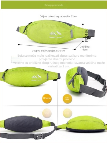 Sportska torbica za pojas za telefon, Nylon, Reflektivna noćna sigurnost, Unisex, Vanjski sportovi