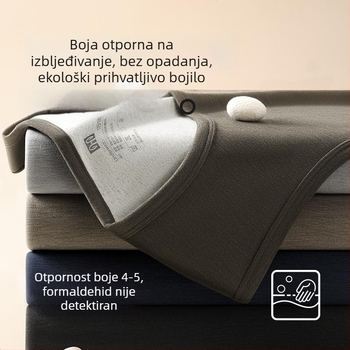 Muški termalni vest s antibakterijskim dvostranim velurom, 3-slojna konstrukcija, okrugli ovratnik