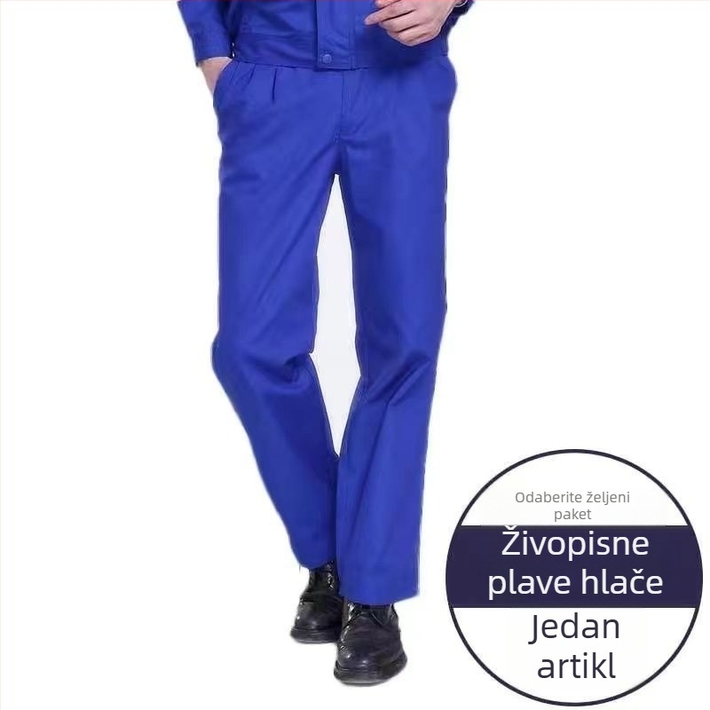 Muški set radne uniforme za proljeće i jesen, mehaničar, reflektirajući elementi, zaštita od opeklina, poliester tkanina, podstava 100% poliester, za tvornicu