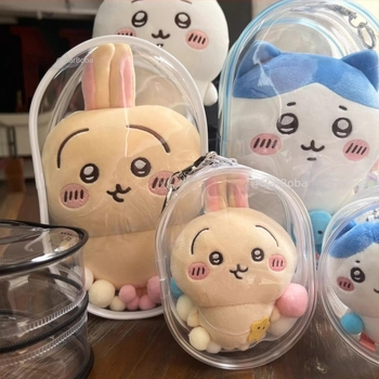 Zaštitni etui za plišanu lutkicu Chiikawa, cilindrični PVC zaštitni omot, višekorisno za putovanja i stolno skladištenje.