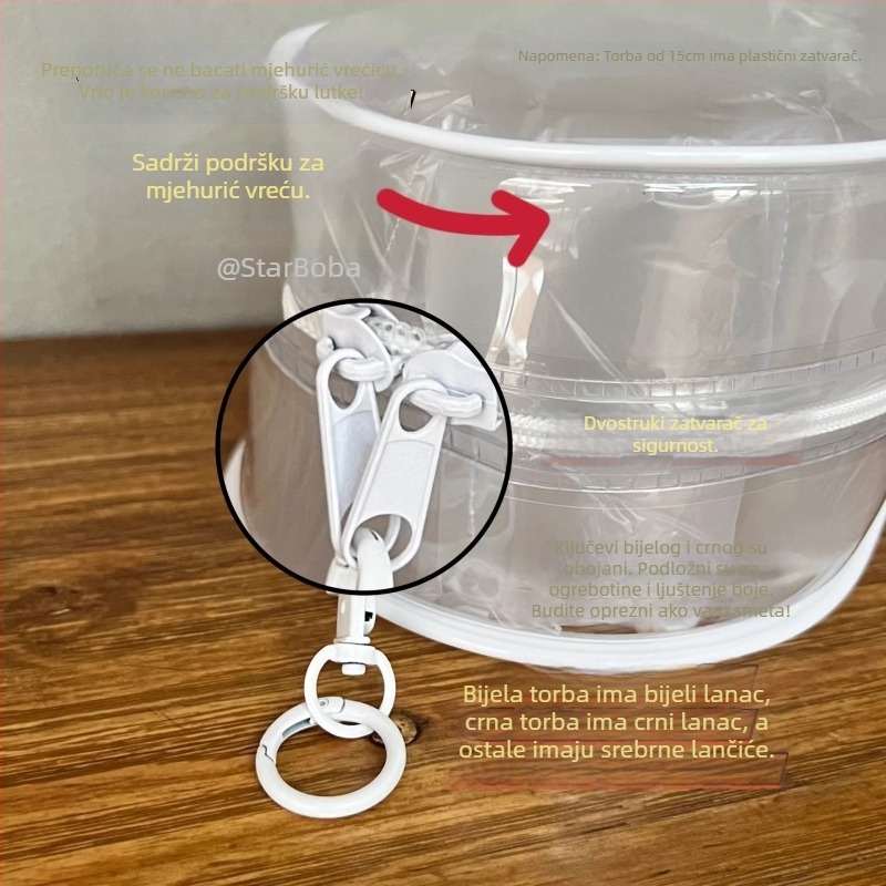 Zaštitni etui za plišanu lutkicu Chiikawa, cilindrični PVC zaštitni omot, višekorisno za putovanja i stolno skladištenje.