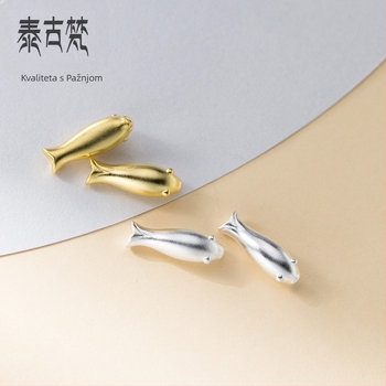 Dodatak za narukvicu: srebrne kuglice s uzorkom ribe, elektroplatiranje, 3D odjeljivači za DIY nakit