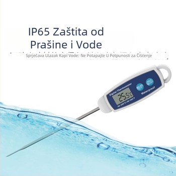 Kt/kitai kućni termometar za hranu, vodootporan, za kuhinju i roštilj, rezolucija 0.1°C