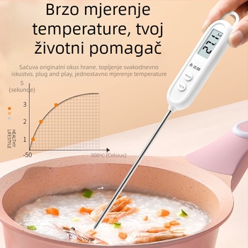 Chigo vodeni termometar s sondom, visoka preciznost, 0,1°C rezolucija, prilagodljive opcije, za pripremu hrane i kupanje djeteta