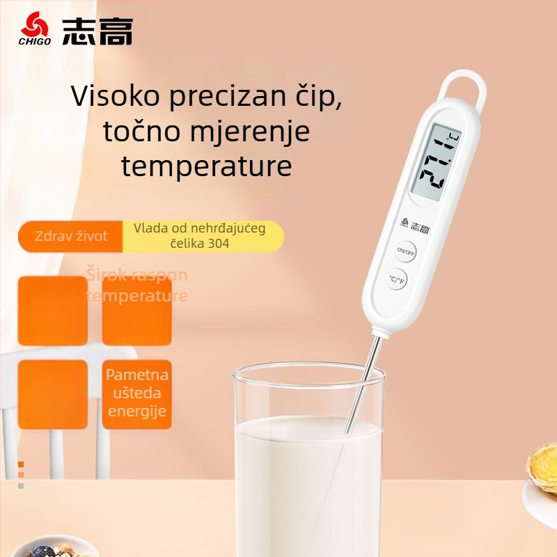 Chigo vodeni termometar s sondom, visoka preciznost, 0,1°C rezolucija, prilagodljive opcije, za pripremu hrane i kupanje djeteta