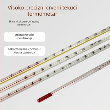 Laboratorijski vodeni termometar sa staklenim štapićem, rezolucija 1°C, pakiranje 500 kom., prilagođeno obrađivanje