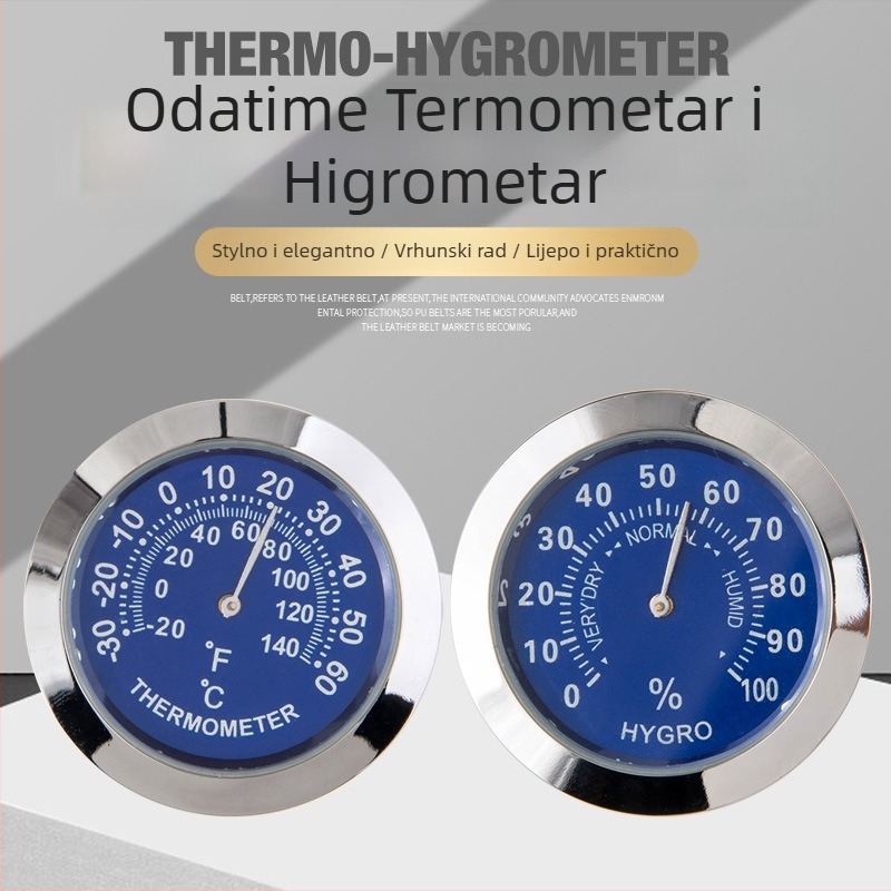 Automobilski termometar i higrometar, model TH, marka Oda, temperatura -30 do 60°C, vlaga 0–100%
