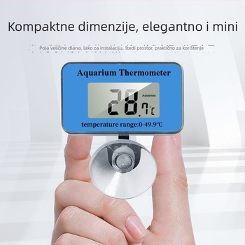 Akvarijski termometar od ABS materijala, mjeri temperaturu vode, podržava privatne marke