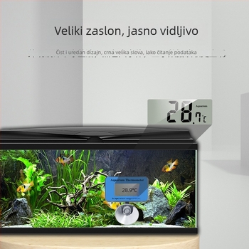 Akvarijski termometar od ABS materijala, mjeri temperaturu vode, podržava privatne marke