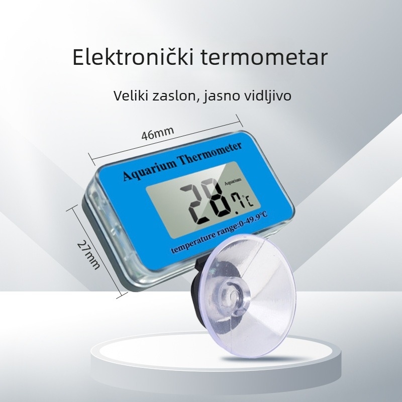 Akvarijski termometar od ABS materijala, mjeri temperaturu vode, podržava privatne marke