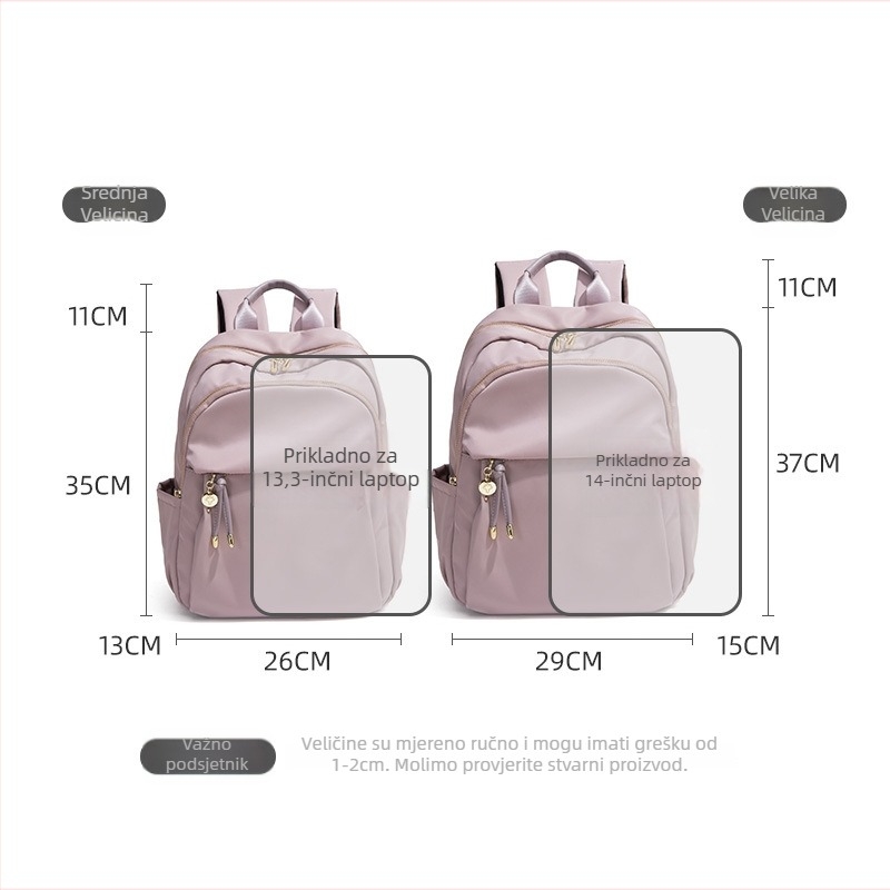 Ruksak za poslovna putovanja velike zapremine, Oxford tkanina, vodootporan, lagan, pretinac za prijenosno računalo, unutarnji pretinac sa zatvaračem, zaštita od krađe