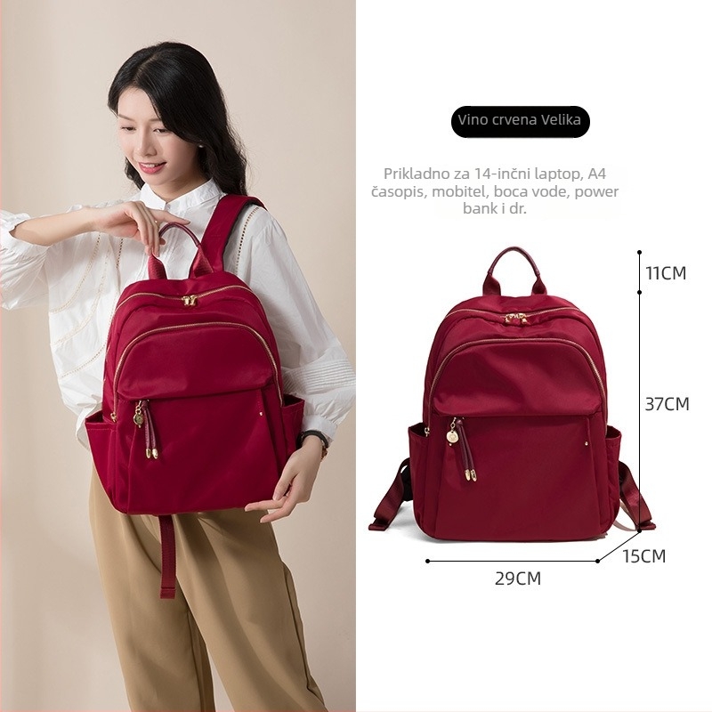 Ruksak za poslovna putovanja velike zapremine, Oxford tkanina, vodootporan, lagan, pretinac za prijenosno računalo, unutarnji pretinac sa zatvaračem, zaštita od krađe