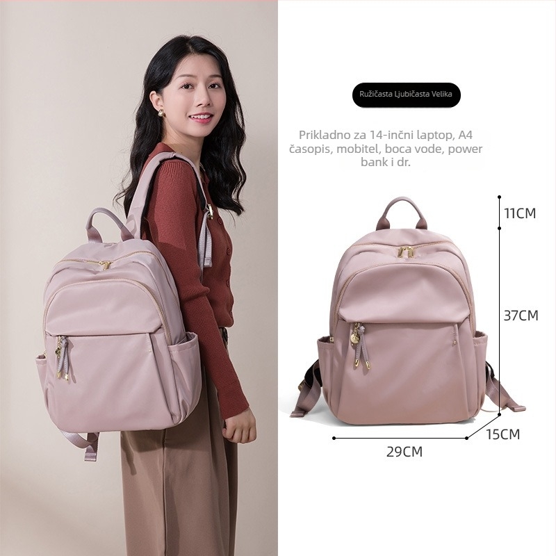 Ruksak za poslovna putovanja velike zapremine, Oxford tkanina, vodootporan, lagan, pretinac za prijenosno računalo, unutarnji pretinac sa zatvaračem, zaštita od krađe