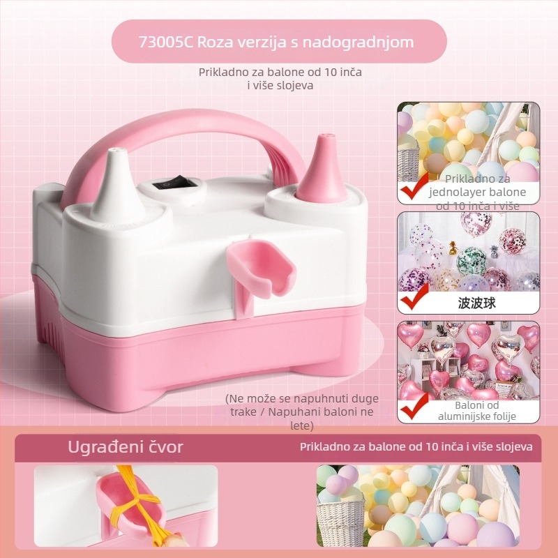 Električni napuhivač balona, prijenosni i automatski, marka Rate xun, pakiranje 0.4