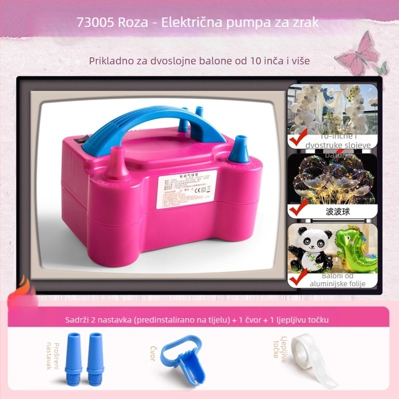 Električni napuhivač balona, prijenosni i automatski, marka Rate xun, pakiranje 0.4