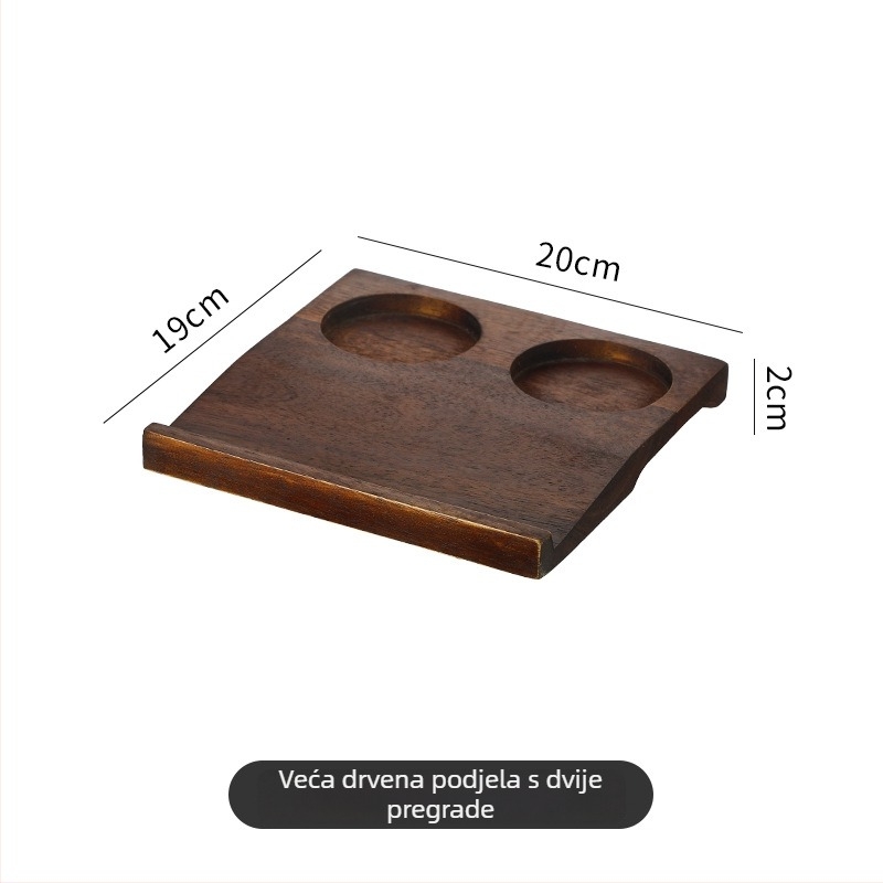 Set šalice za kavu sa podstavkom od masivnog drveta i otisnutim logom | jednostavan stil, lansirano 2023