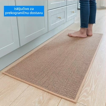 Podloga za pod do kuhinje i kupaonice - chenille s gumom na stražnjoj strani; kvadratnog oblika; moderan minimalistički stil; pogodna za dnevni boravak, spavaću sobu, radnu sobu, kupaonicu, balkon