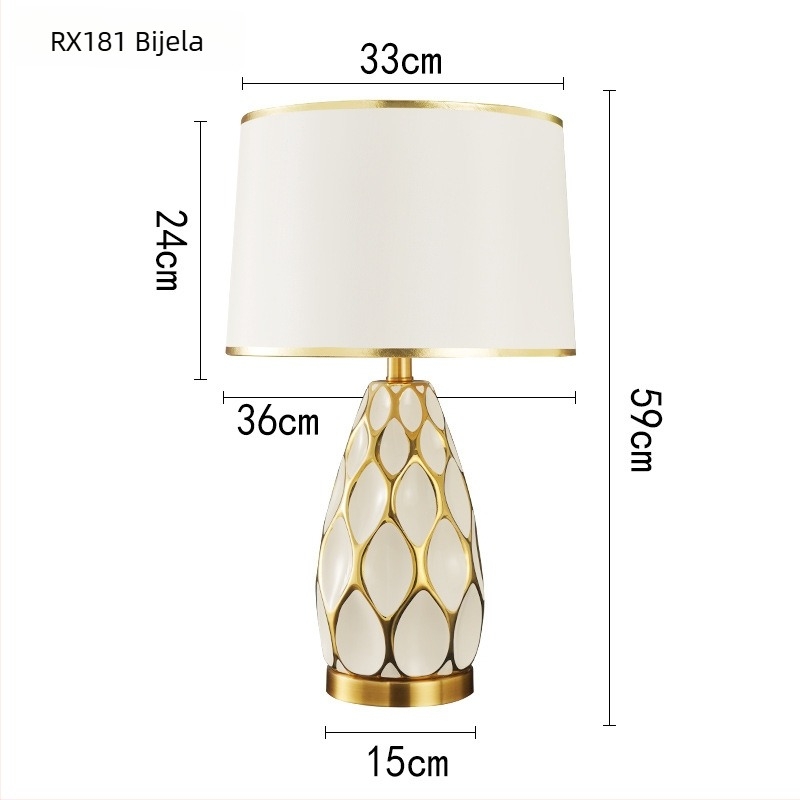 Stolna lampa keramijska s mrežastom uzorkom, model Rx181, 220V, noćno osvjetljenje, ambientno osvjetljenje, izrađena prema nacrtima