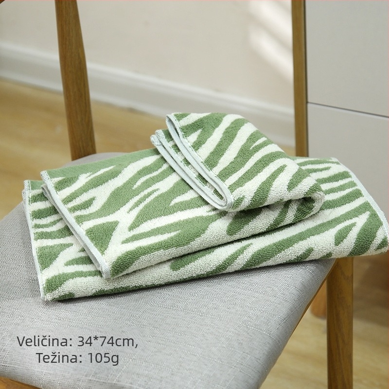 Ručnik za lice s kariranim uzorkom, od čistog pamuka, Jacquard tkanina, težina 80–100 g