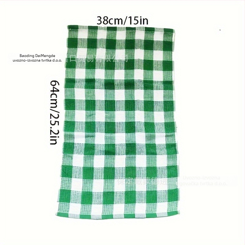 Kuhinjske krpe od 100% pamuka, karirani waffle uzorak, apsorbirajuće za sušenje lonaca i zdjela