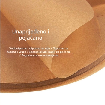 Cheyu pravokutni papir za pečenje s silikonskim premazom, jednokratna podloga za roštilj, 40 g/m²