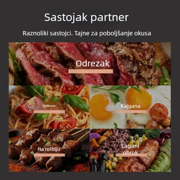 Električni mlin za začine za kuhinju, višefunkcionalan za crni papar, Sichuan papar i morsku sol; tijelo od nehrđajućeg čelika; električni rad; ručno mljeđenje