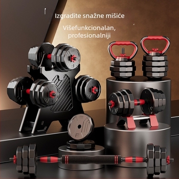 Boiling Force Set podesivih utega i šipke za kućnu uporabu, PVC materijal, za muškarce i žene, fitness i bodybuilding