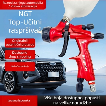 Saigaole Ngt Pot-type pneumatski sprej pištolj – za automobile, namještaj, kožu i industriju; visoka atomizacija; kompatibilan s vodotopnim bojama i lakovima; ručni sprej pištolj