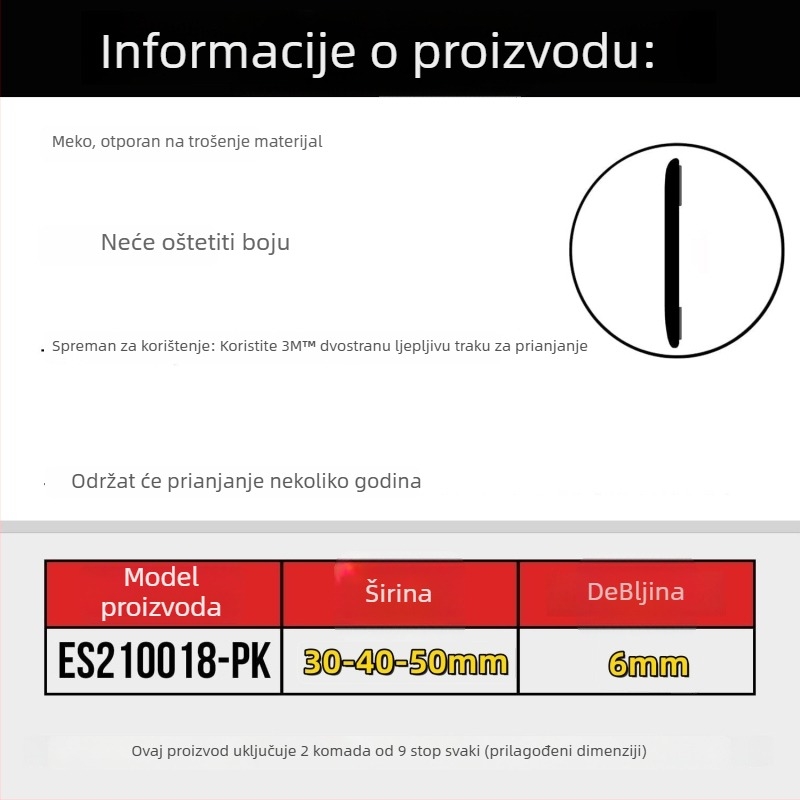 Zaštitne trake za prednji i stražnji branik automobila, otporne na habanje, dekorativne naljepnice za karoseriju i vrata